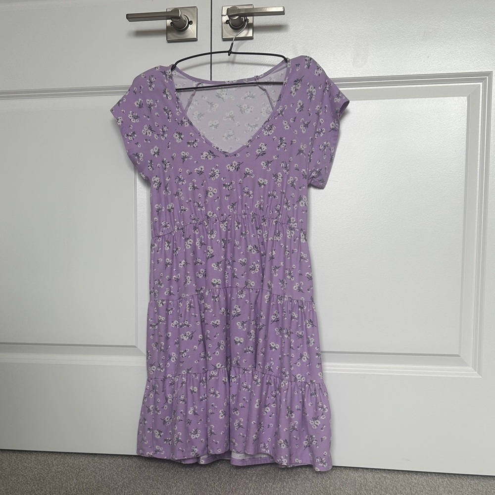 No Boundaries Lavender Floral Kids Dress
